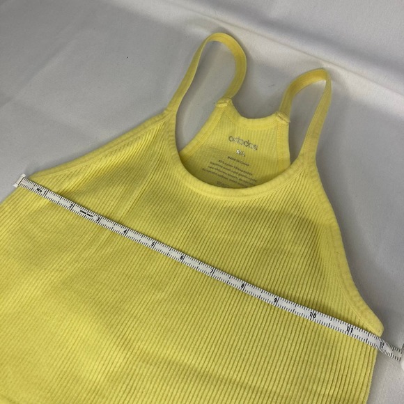 Ododos Ribbed Crop Tank Neon Yellow Womens Size Medium/Large - Picture 4 of 5